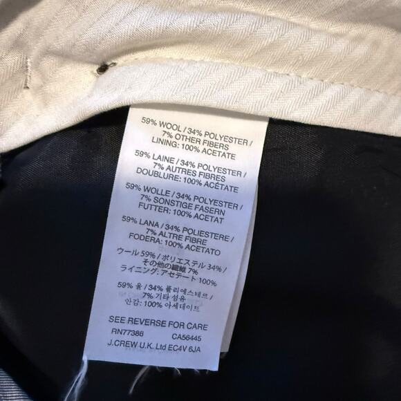 Jcrew Bowery Slim fit Charcoal Wool Dress Pants Women's size 34 x 34 - Picture 9 of 11